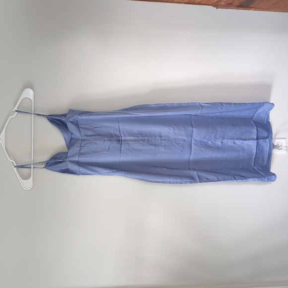 WeWoreWhat Cowl Neck Slate Blue Midi Slip Dress- Size 2 - Picture 5 of 8
